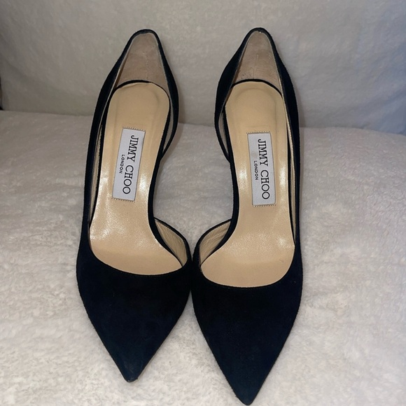 Jimmy Choo suede black pumps. - Picture 1 of 10